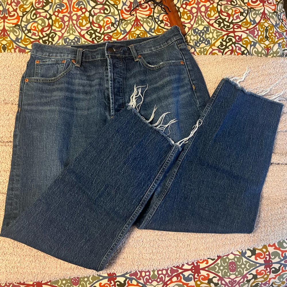 Ankle Length Straight Jeans